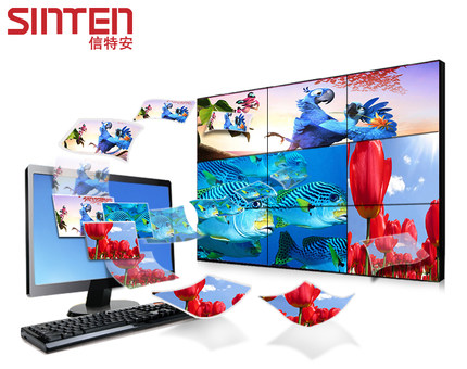 信特安48寸液晶拼接屏超窄邊8mm拼接大屏幕LED監(jiān)控DID電視墻